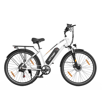 Hitway BK27 2025 Version 250W 28" Trekking Electric Bike 36V 12Ah Battery City Hybrid with Spoked Wheels