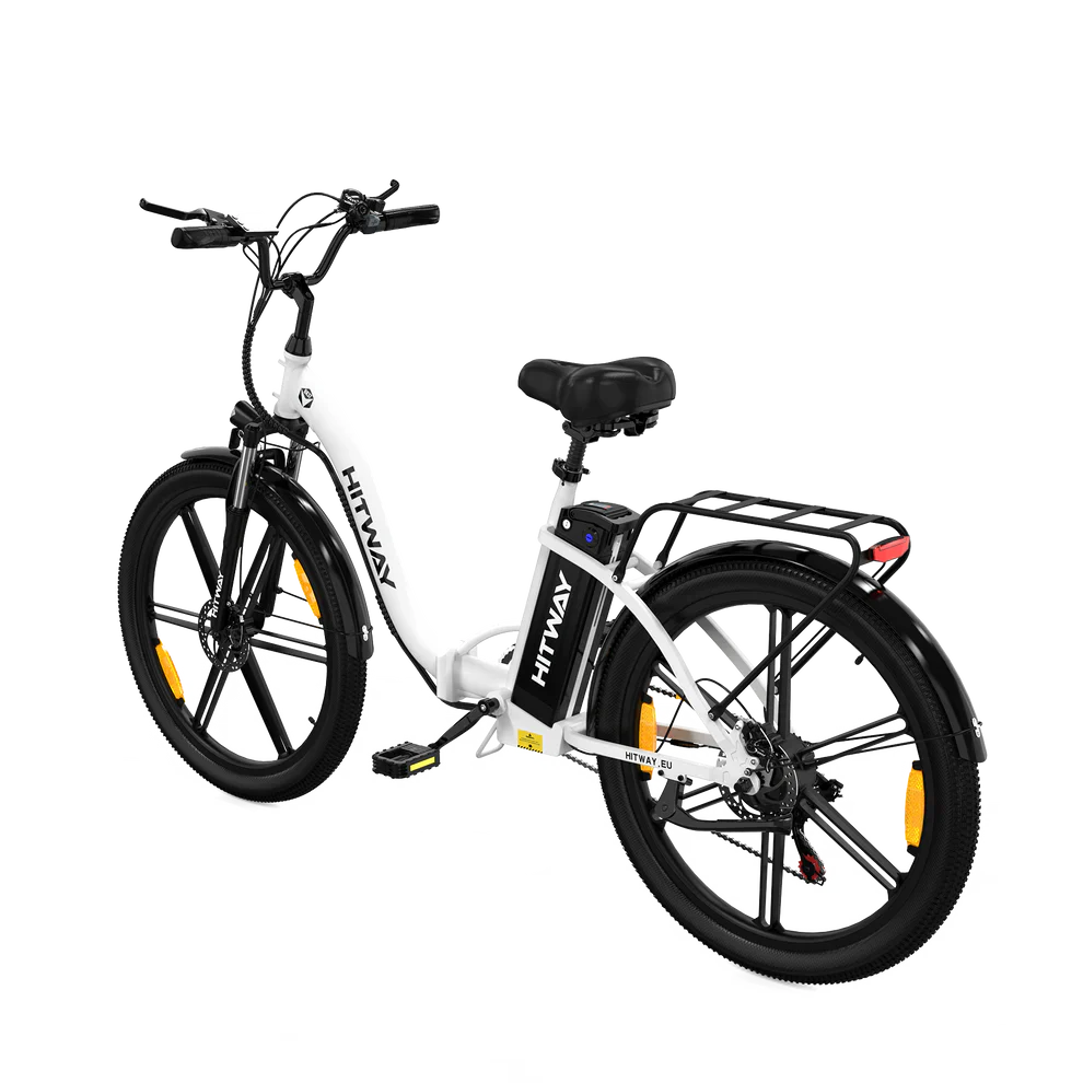 Hitway BK37 2025 Version 250W 26" Step-Through City Electric Bike 36V 10.4Ah Battery Comfortable Urban Cruiser