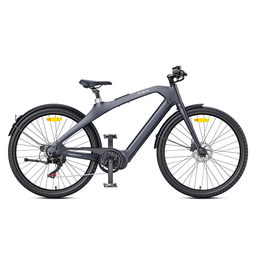 Engwe MapFour N1 Pro 250W Mid-Drive Motor 25km/h 36V 360Wh Lithium-Ion Battery 700x42C Carbon Fiber City E-Bike with App Support Electric Bike