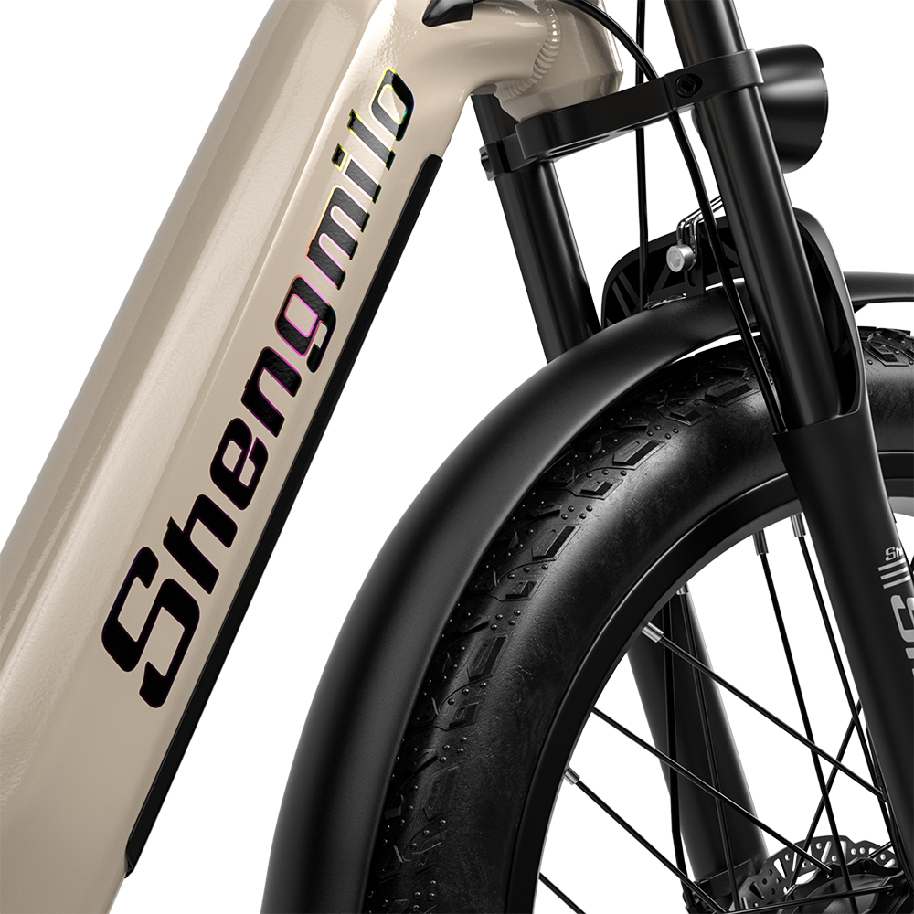 SHENGMILO S700 26" Step-Thru Fat Tire Electric City Bike 1000W*2 Dual Motor 48V 17.5Ah Battery
