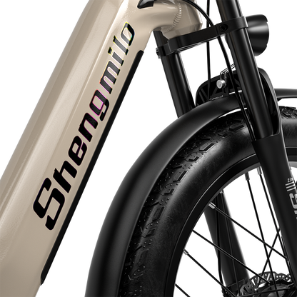 SHENGMILO S700 26" Step-Thru Fat Tire Electric City Bike 1000W*2 Dual Motor 48V 17.5Ah Battery