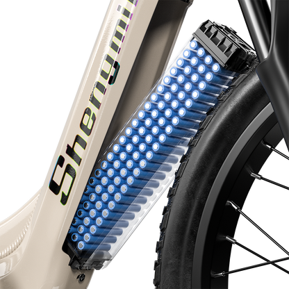 SHENGMILO S700 26" Step-Thru Fat Tire Electric City Bike 1000W*2 Dual Motor 48V 17.5Ah Battery