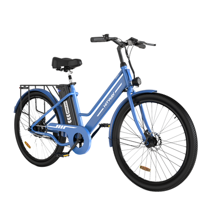 Hitway BK8S 2025 Version 250W 26" City Hybrid Electric Bike 36V 8.4Ah Battery Step-Through Frame