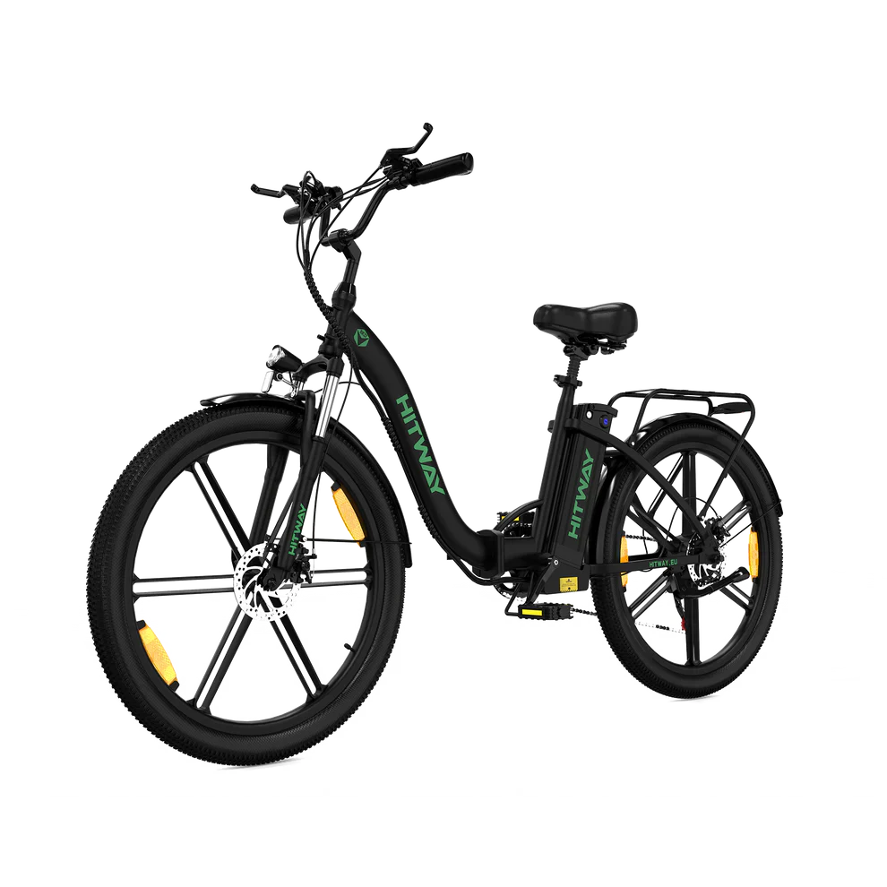 Hitway BK37 2025 Version 250W 26" Step-Through City Electric Bike 36V 10.4Ah Battery Comfortable Urban Cruiser