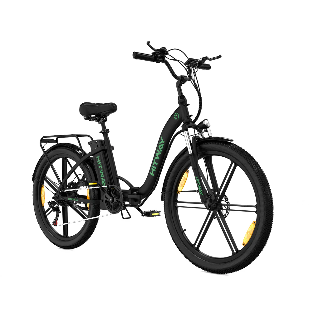 Hitway BK37 2025 Version 250W 26" Step-Through City Electric Bike 36V 10.4Ah Battery Comfortable Urban Cruiser