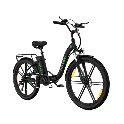 Hitway BK37 2025 Version 250W 26" Step-Through City Electric Bike 36V 10.4Ah Battery Comfortable Urban Cruiser