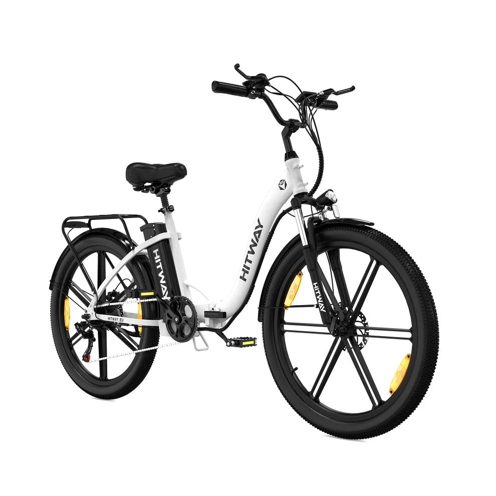 Hitway BK37 2025 Version 250W 26" Step-Through City Electric Bike 36V 10.4Ah Battery Comfortable Urban Cruiser