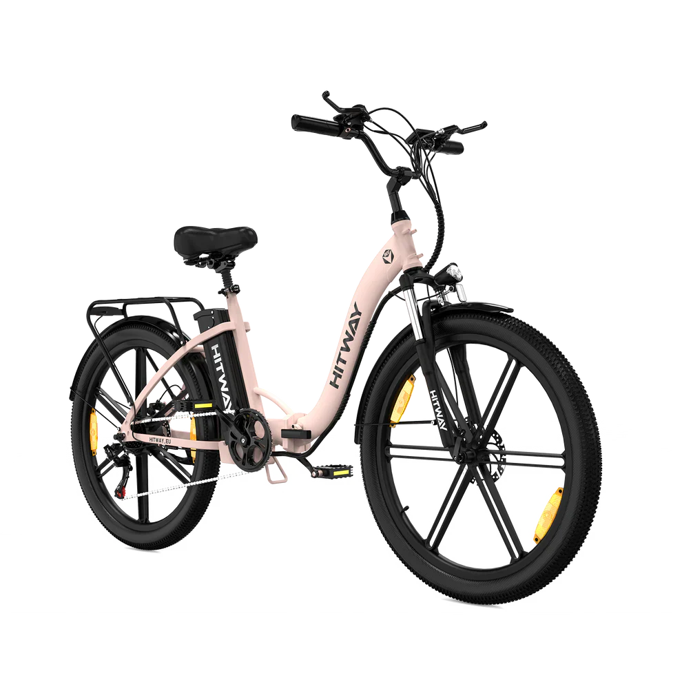 Hitway BK37 2025 Version 250W 26" Step-Through City Electric Bike 36V 10.4Ah Battery Comfortable Urban Cruiser