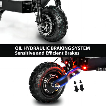 Quickwheel Explorer Folding Electric Scooter – Dual 3000W Motors (6000W Total) 60v 40Ah Samsung Battery, 85km/h Top Speed, 100km Range, High-Performance Adult E-Scooter