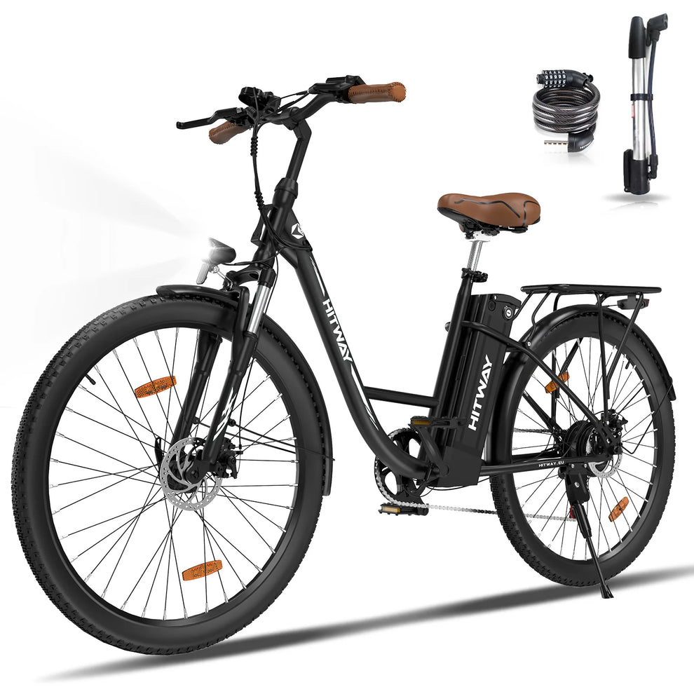 Hitway BK31 2025 Version 250W 28" Step-Through City Electric Bike 36V 13Ah Battery Classic Urban Ride