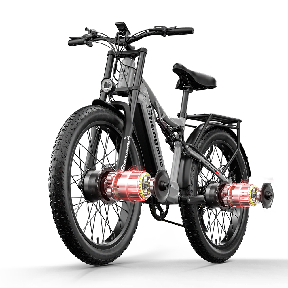 SHENGMILO S600 26" Electric Mountain Bike 2000W Dual Motor 48V 17.5Ah Battery