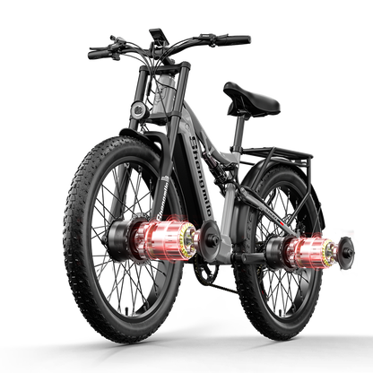 SHENGMILO S600 26" Electric Mountain Bike 2000W Dual Motor 48V 17.5Ah Battery