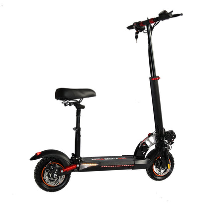 Emanba V-L10 PRO 800W 10" Off-Road Electric Scooter 45km/h 48V 16Ah Foldable Commuter with Front+Rear Suspension