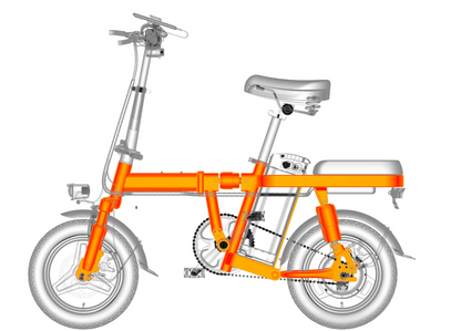 Engwe T14 250W 14" Folding Electric Bike 480Wh Trekking Mini E-bike 48V 10Ah Battery
