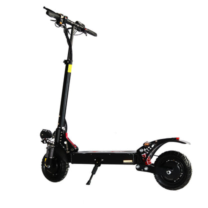 Emanba V-X6 2400W Dual Motor 10" Off-Road Electric Scooter 60km/h 48V 21Ah Foldable Commuter with Front+Rear Suspension