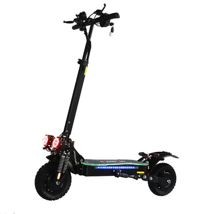 Emanba V-X6 PRO 2400W Dual Motor 10" Off-Road Electric Scooter 60km/h 48V 21Ah Foldable Commuter with Front+Rear Suspension