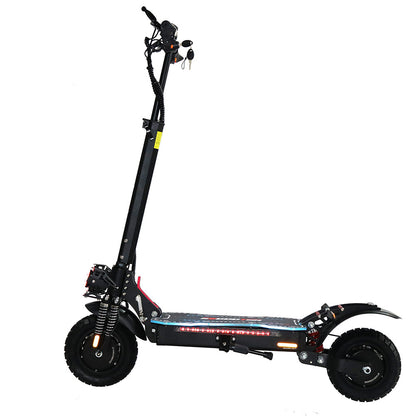Emanba V-X6 PRO 2400W Dual Motor 10" Off-Road Electric Scooter 60km/h 48V 21Ah Foldable Commuter with Front+Rear Suspension