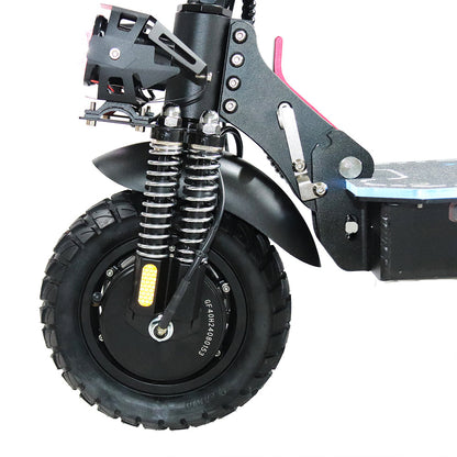 Emanba V-X6 PRO 2400W Dual Motor 10" Off-Road Electric Scooter 60km/h 48V 21Ah Foldable Commuter with Front+Rear Suspension