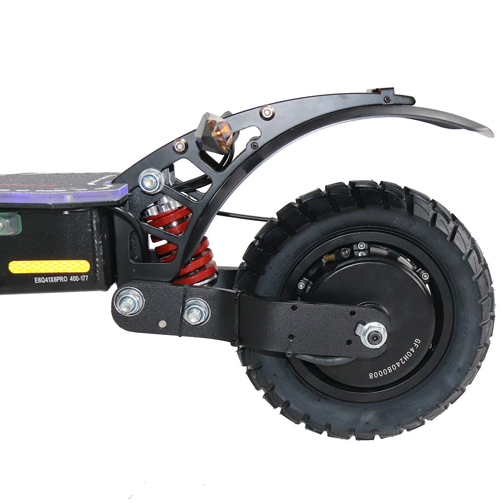 Emanba V-X6 PRO 2400W Dual Motor 10" Off-Road Electric Scooter 60km/h 48V 21Ah Foldable Commuter with Front+Rear Suspension