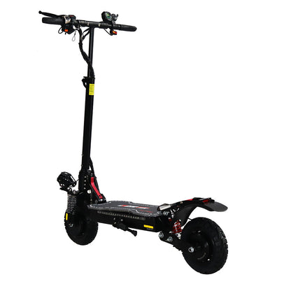 Emanba V-X6 PRO 2400W Dual Motor 10" Off-Road Electric Scooter 60km/h 48V 21Ah Foldable Commuter with Front+Rear Suspension