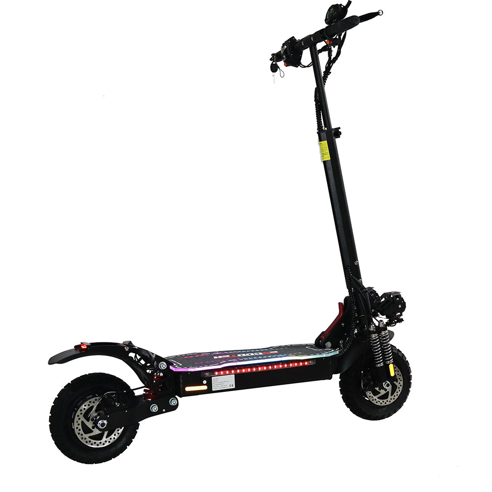 Emanba V-X6 PRO 2400W Dual Motor 10" Off-Road Electric Scooter 60km/h 48V 21Ah Foldable Commuter with Front+Rear Suspension