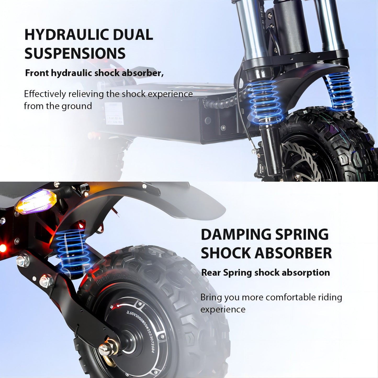 Quickwheel Explorer Folding Electric Scooter – Dual 3000W Motors (6000W Total) 60v 40Ah Samsung Battery, 85km/h Top Speed, 100km Range, High-Performance Adult E-Scooter