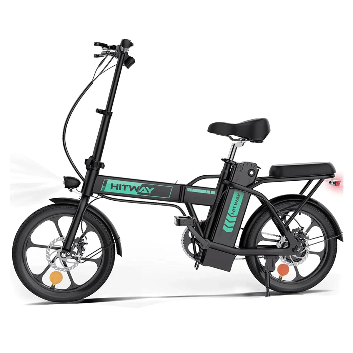 Hitway BK5S 2025 Version 250W 16" Foldable Electric Bike 36V 10.4Ah Battery Long Range Commuter E-Bike
