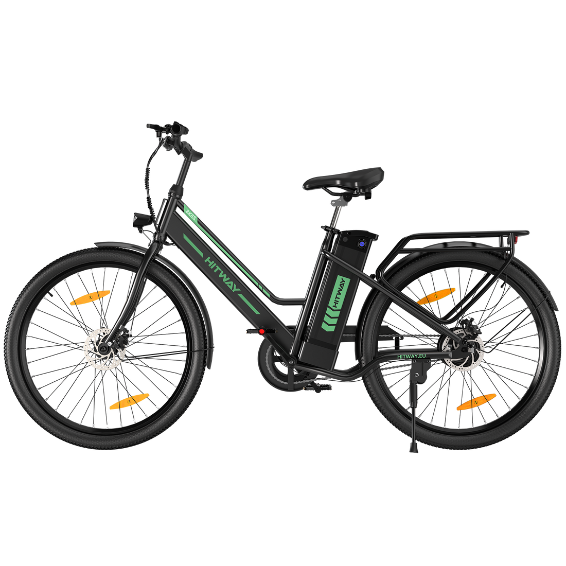 Hitway BK8S 2025 Version 250W 26" City Hybrid Electric Bike 36V 8.4Ah Battery Step-Through Frame