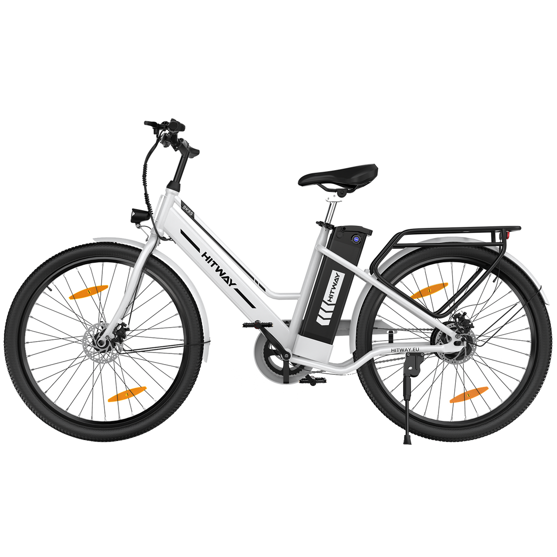 Hitway BK8S 2025 Version 250W 26" City Hybrid Electric Bike 36V 8.4Ah Battery Step-Through Frame