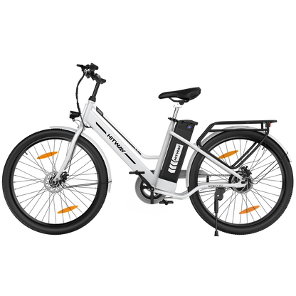 Hitway BK8S 2025 Version 250W 26" City Hybrid Electric Bike 36V 8.4Ah Battery Step-Through Frame