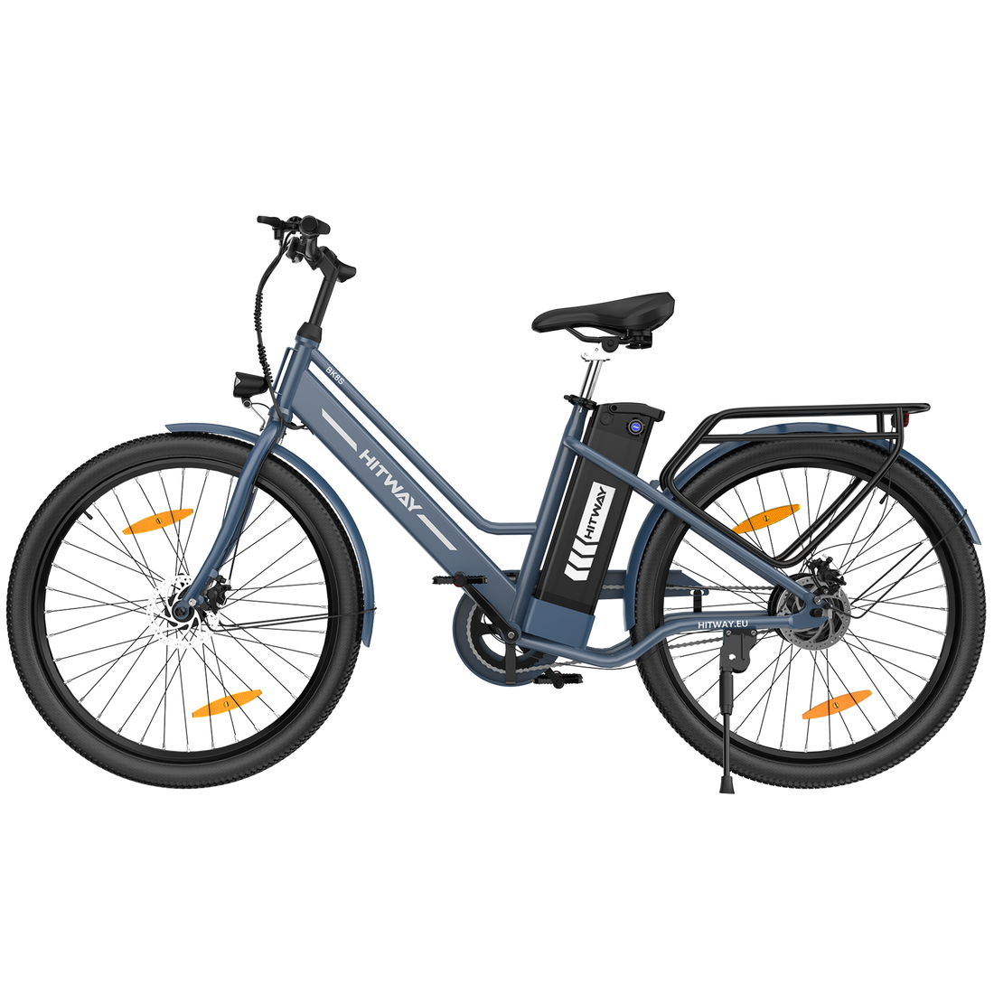 Hitway BK8S 2025 Version 250W 26" City Hybrid Electric Bike 36V 8.4Ah Battery Step-Through Frame