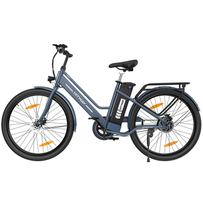 Hitway BK8S 2025 Version 250W 26" City Hybrid Electric Bike 36V 8.4Ah Battery Step-Through Frame