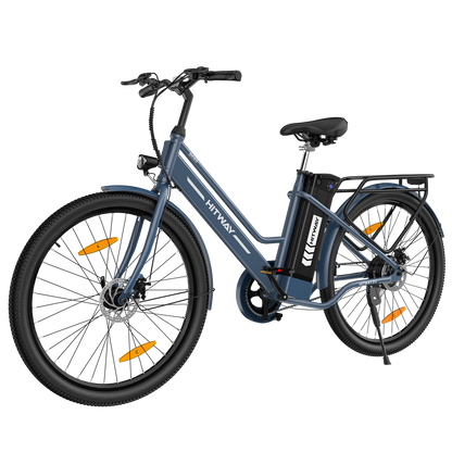 Hitway BK8S 2025 Version 250W 26" City Hybrid Electric Bike 36V 8.4Ah Battery Step-Through Frame