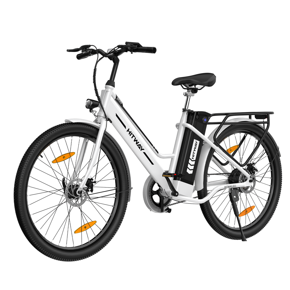Hitway BK8S 2025 Version 250W 26" City Hybrid Electric Bike 36V 8.4Ah Battery Step-Through Frame