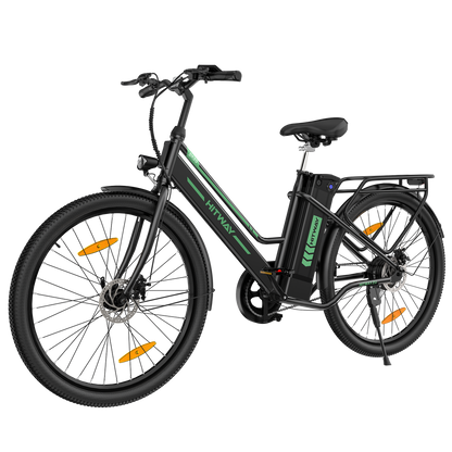 Hitway BK8S 2025 Version 250W 26" City Hybrid Electric Bike 36V 8.4Ah Battery Step-Through Frame