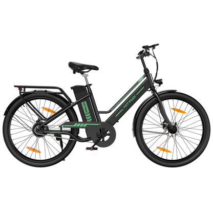 Hitway BK8S 2025 Version 250W 26" City Hybrid Electric Bike 36V 8.4Ah Battery Step-Through Frame