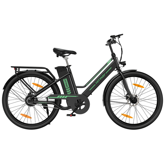 Hitway BK8S 2025 Version 250W 26" City Hybrid Electric Bike 36V 8.4Ah Battery Step-Through Frame