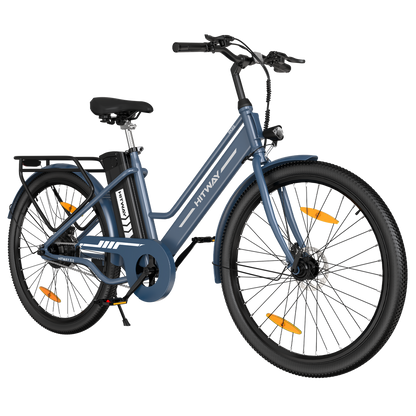 Hitway BK8S 2025 Version 250W 26" City Hybrid Electric Bike 36V 8.4Ah Battery Step-Through Frame