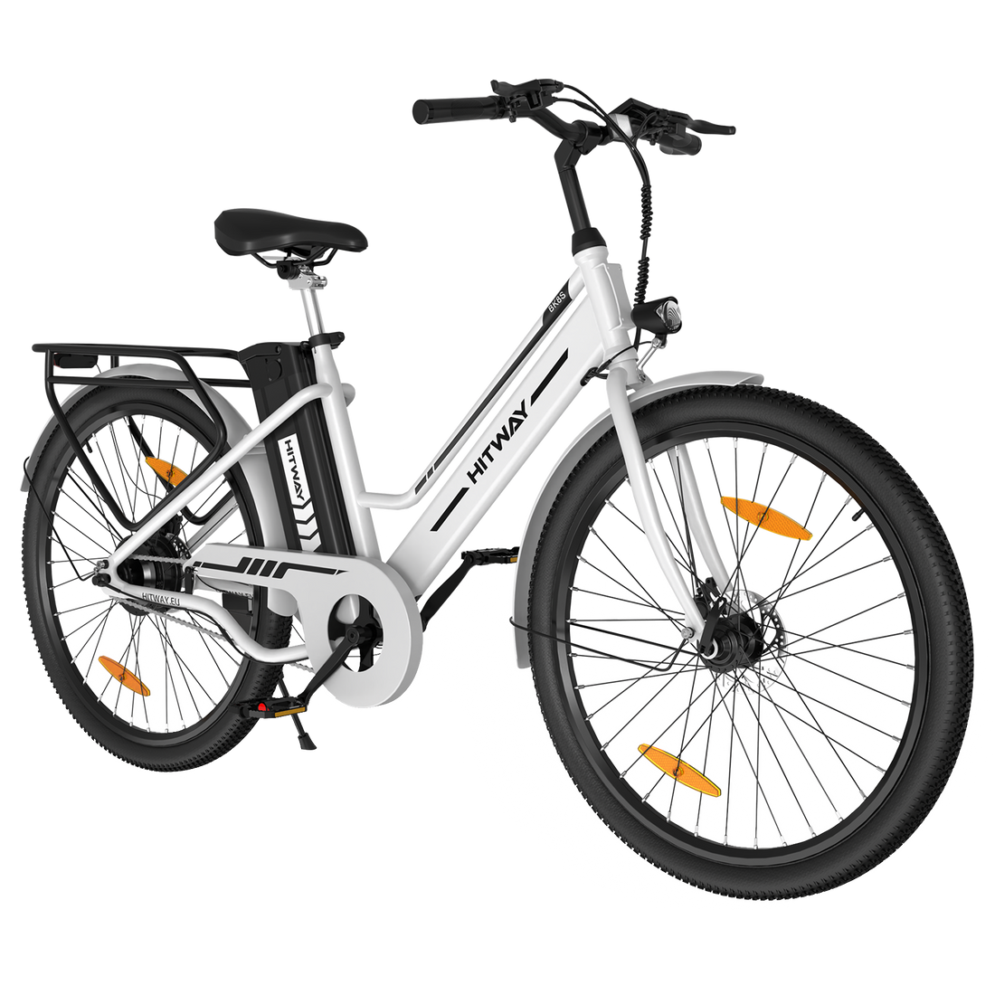 Hitway BK8S 2025 Version 250W 26" City Hybrid Electric Bike 36V 8.4Ah Battery Step-Through Frame