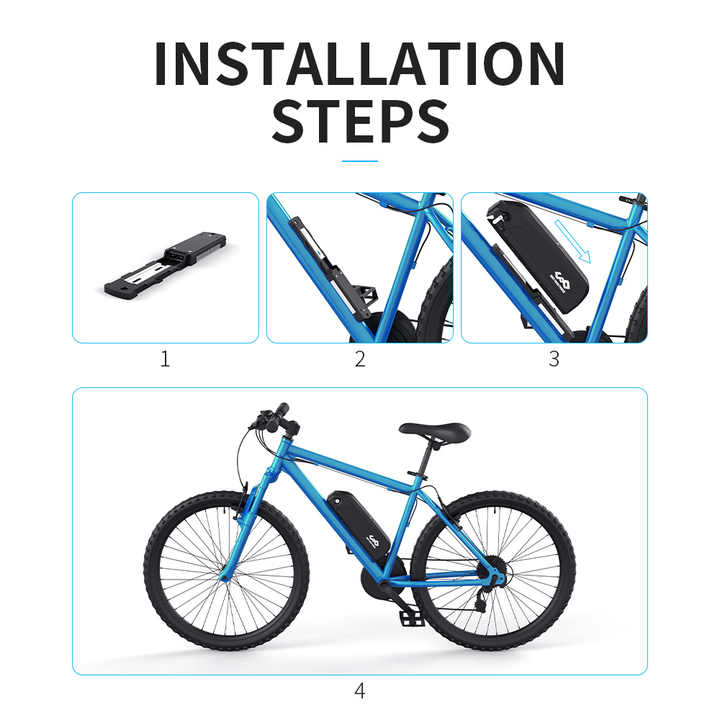 Hailong Down Tube E-Bike Battery – 36V / 48V / 52V (17.5Ah-24Ah) – Standard, LG & Samsung Cells