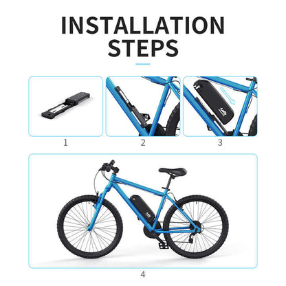 Hailong Down Tube E-Bike Battery – 36V / 48V / 52V (17.5Ah-24Ah) – Standard, LG & Samsung Cells