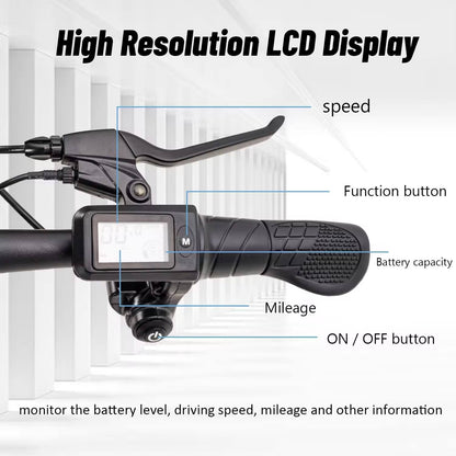 Hitway BK5 2025 Version 250W 16" Foldable Electric Bike 36V 8.4Ah Battery Compact City E-Bike Dual Suspension