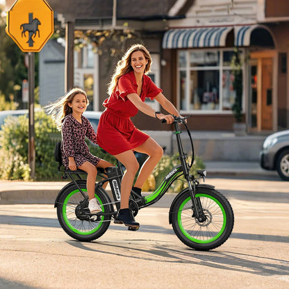 Hidoes C1 Folding Electric Bike – 750W Motor, 25MPH, 20” Fat Tires, Long-Range Battery