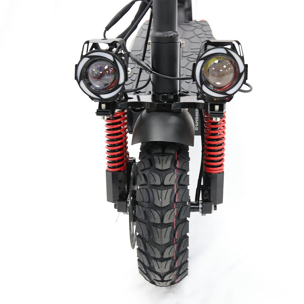 Emanba V-X4 1600W Dual Motor 10" Off-Road Electric Scooter 55km/h 48V 18Ah Foldable Commuter with Front+Rear Suspension