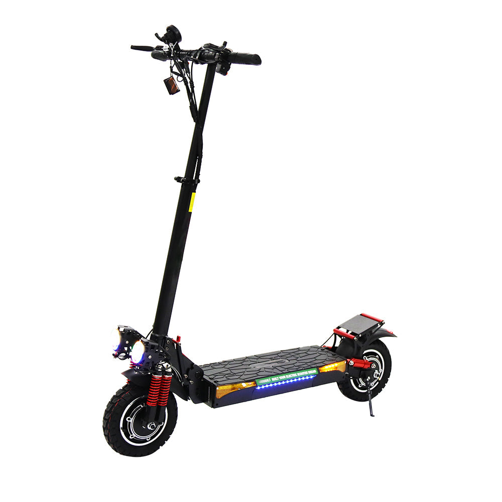 Emanba V-X4 1600W Dual Motor 10" Off-Road Electric Scooter 55km/h 48V 18Ah Foldable Commuter with Front+Rear Suspension