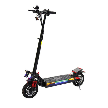 Emanba V-X4 1600W Dual Motor 10" Off-Road Electric Scooter 55km/h 48V 18Ah Foldable Commuter with Front+Rear Suspension