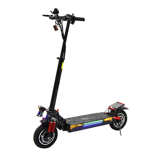 Emanba V-X4 1600W Dual Motor 10" Off-Road Electric Scooter 55km/h 48V 18Ah Foldable Commuter with Front+Rear Suspension