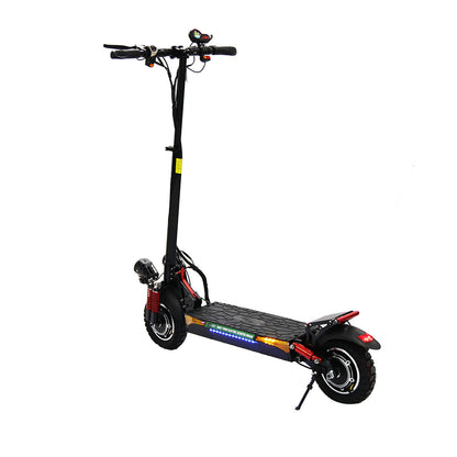 Emanba V-X4 1600W Dual Motor 10" Off-Road Electric Scooter 55km/h 48V 18Ah Foldable Commuter with Front+Rear Suspension
