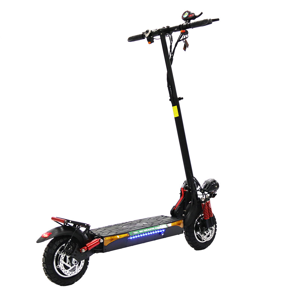 Emanba V-X4 1600W Dual Motor 10" Off-Road Electric Scooter 55km/h 48V 18Ah Foldable Commuter with Front+Rear Suspension