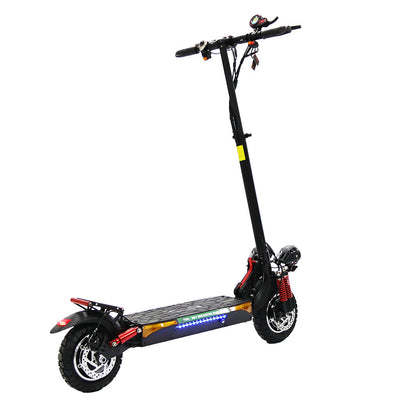 Emanba V-X4 1600W Dual Motor 10" Off-Road Electric Scooter 55km/h 48V 18Ah Foldable Commuter with Front+Rear Suspension